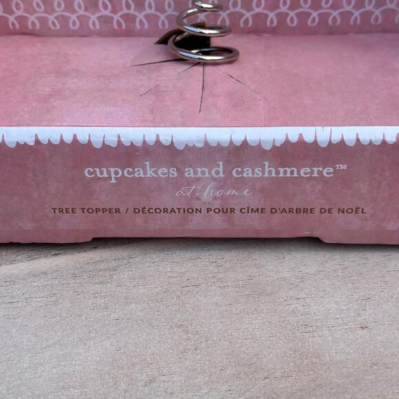 NEW Cupcakes and Cashmere Gold Crystal Bow Tree Topper Glam Holiday Decor NWT - Picture 2 of 16